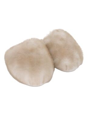 Steve Madden Softey Faux Fur Slides Beige Cream Open Toe Slippers Size 7
